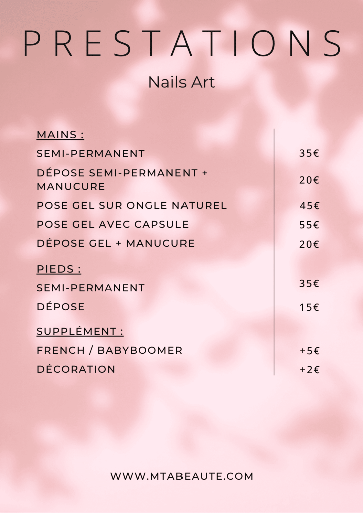 M Ta Beauté, salon de beauté, institu de beauté, prothésiste ongulaire.